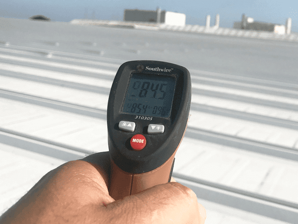 Energy Efficiency After Commercial Roofing in Oklahoma | WaterTight Roofing Thermometer after commercial roofing in oklahoma