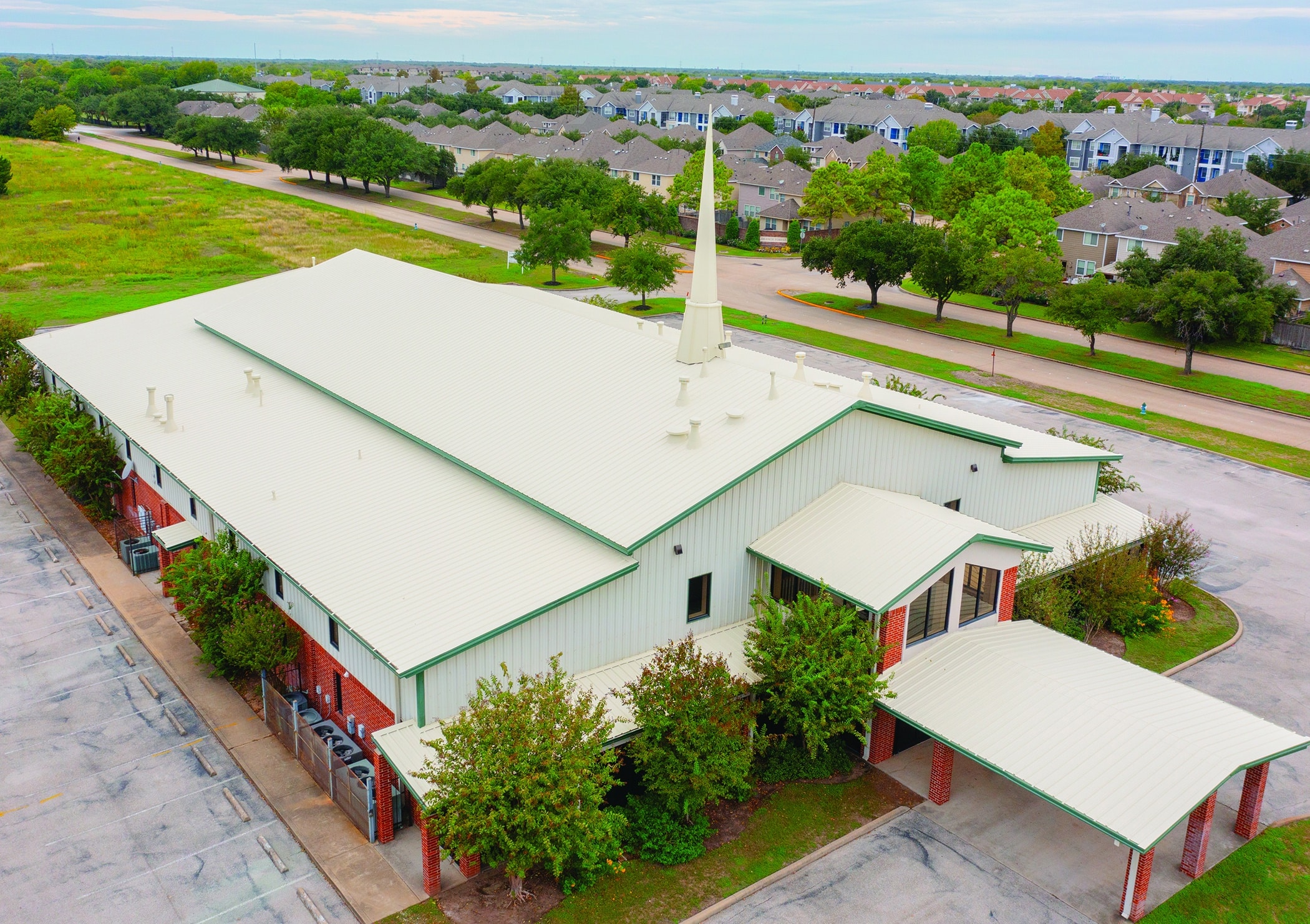 Commercial Church Roof Replacement Services | WaterTight Roofing Church with a new commercial roof