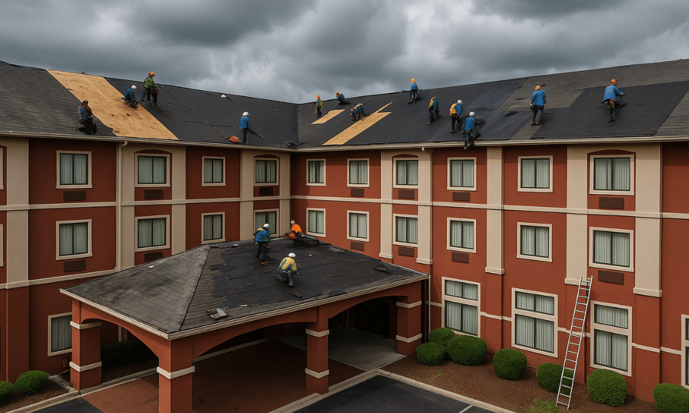 hotel roofing repair how hospitality businesses can protect their brand Guest-safe hotel after roof repair—book your inspection today!